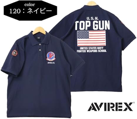 ポロシャツ トップガン アヴィレックス　AVIREX L 未使用　完売品 AVIREX SALE セール アヴィレックス 半袖ポロシャツ TOP GUN